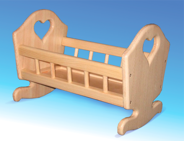 Кроватка для куклы деревянная 